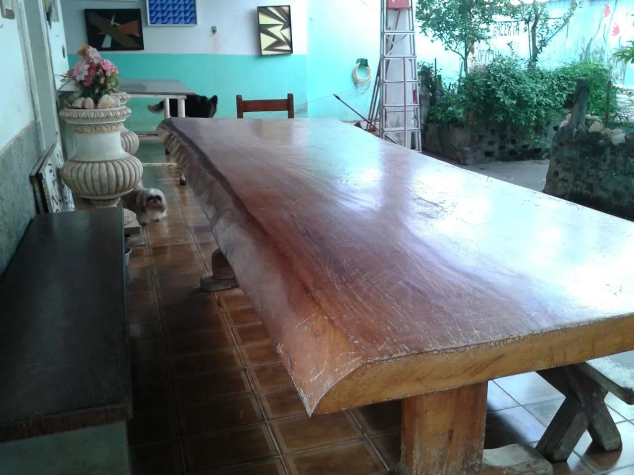 Mesa de madeira de lei 3m - Foto 2