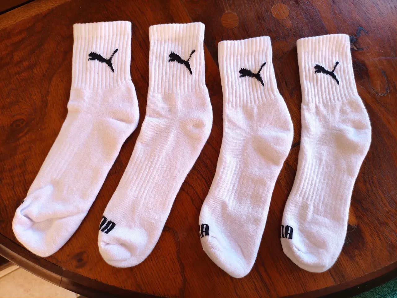 2 pares de meias novas puma branco masculina 