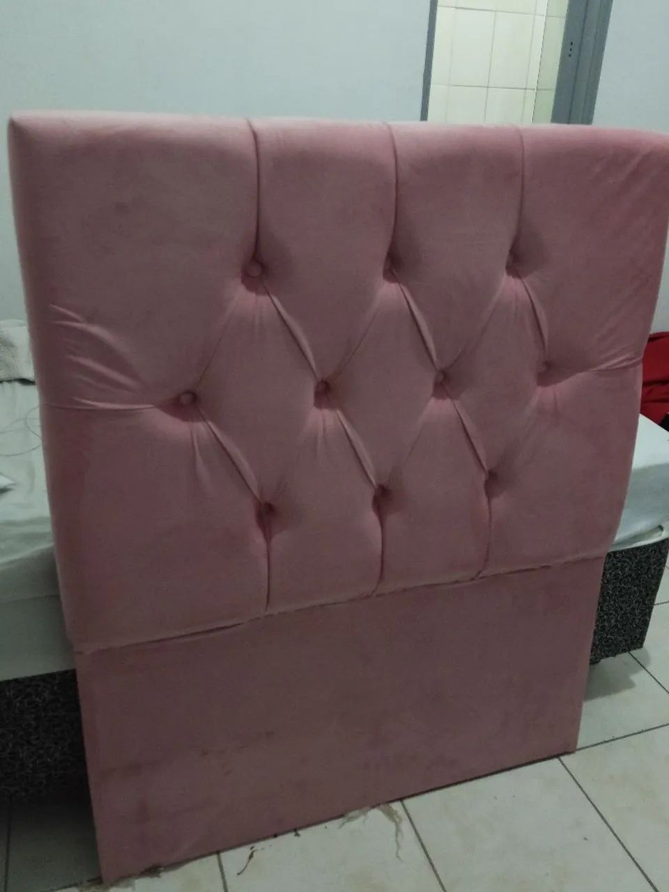 Cabeceira de solteiro rosa - Foto 2