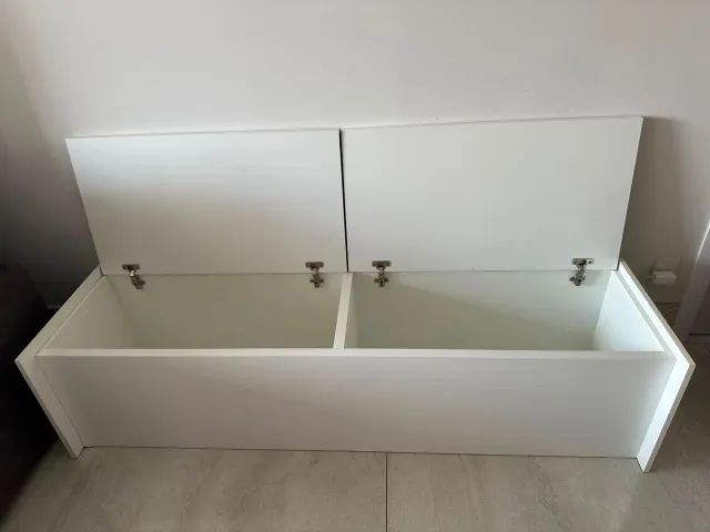 Banco com Baú 180cm Branco - Foto 2