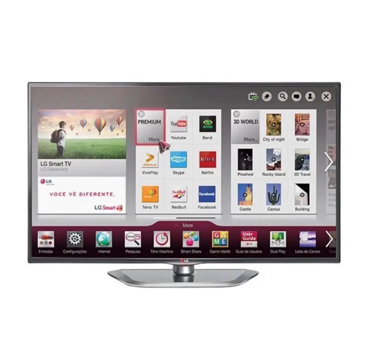 Smart TV LED 47 Polegadas LG Slim 3D 4 Óculos