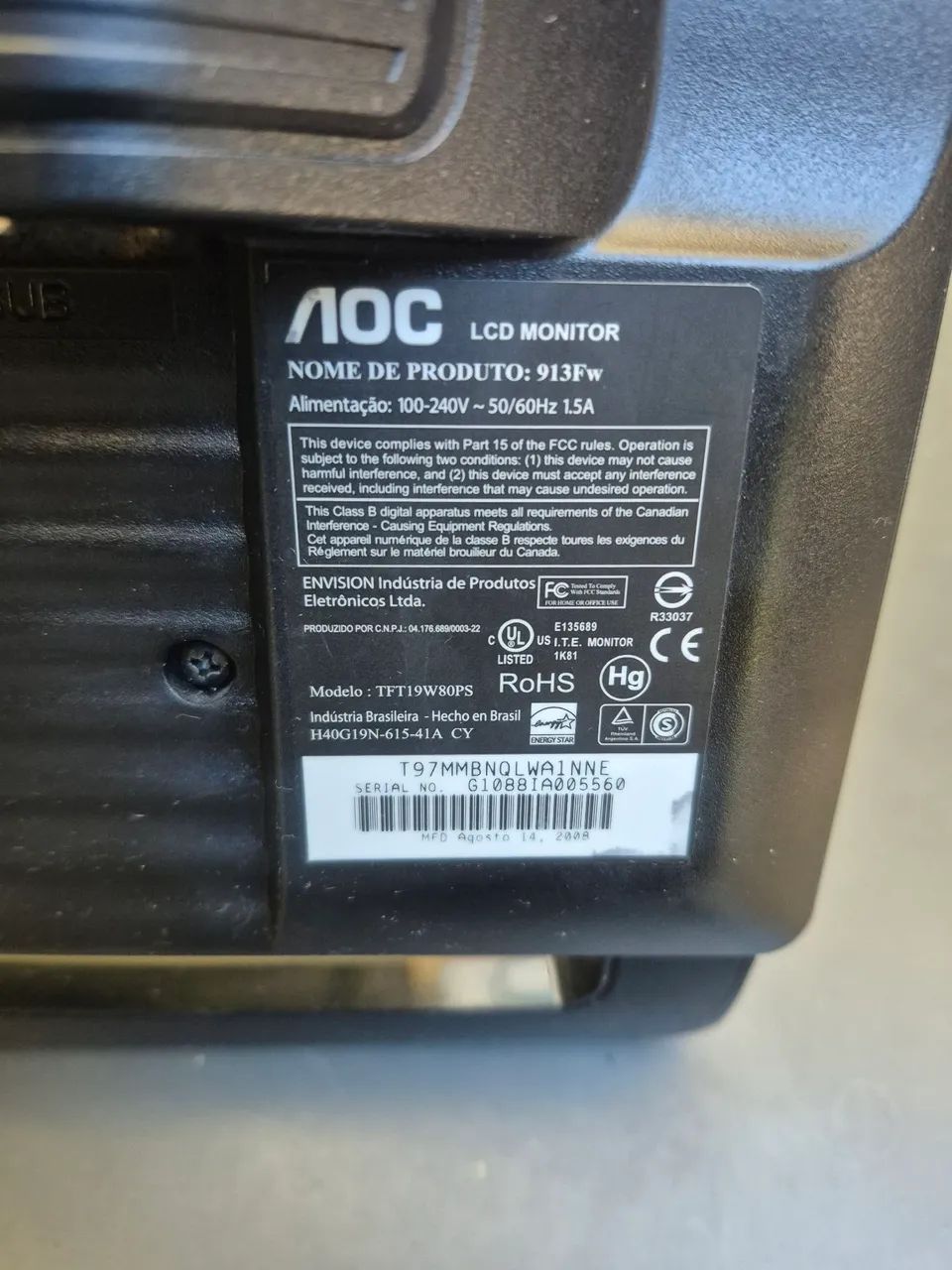 Monitor AOC LCD 19 Polegadas - Foto 2