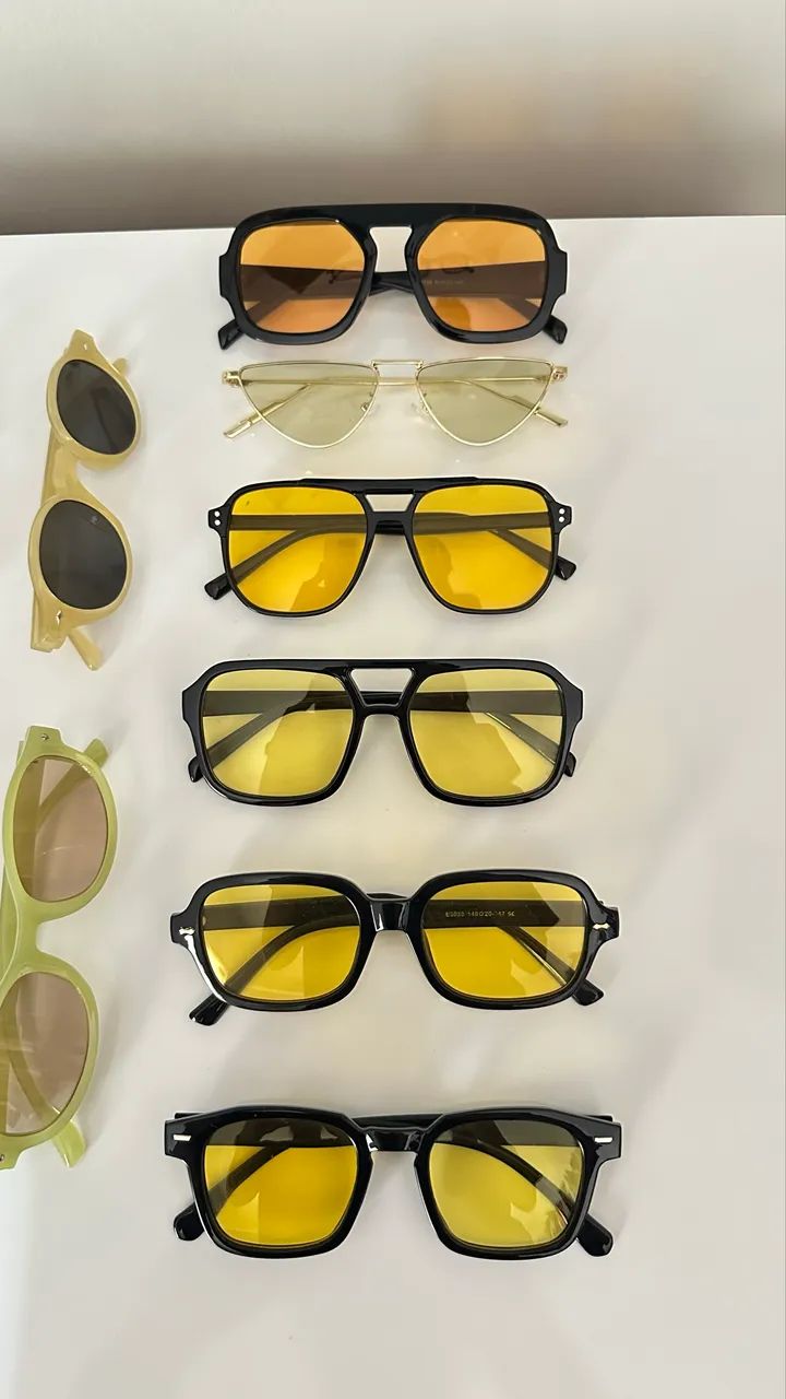 Óculos de sol lentes coloridas  - Foto 5