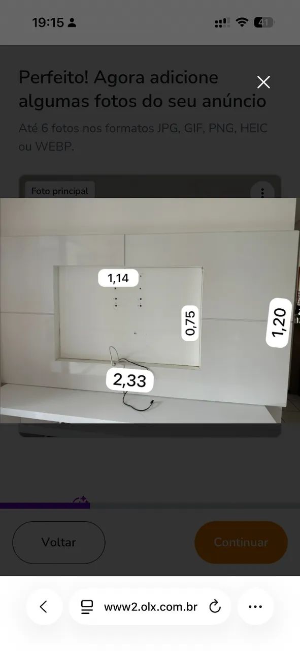 Painel para tv em mdf branco