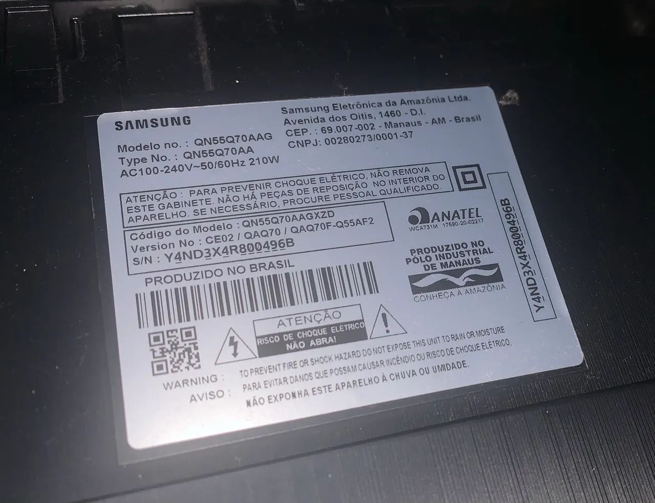 Tv Samsung q led 55 polegadas com defeito  - Foto 3