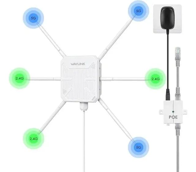 Roteador Repetidor Wavlink AX3000 Wi-Fi 6 Gigabit Outdoor Externo 5Ghz Lacrado Original