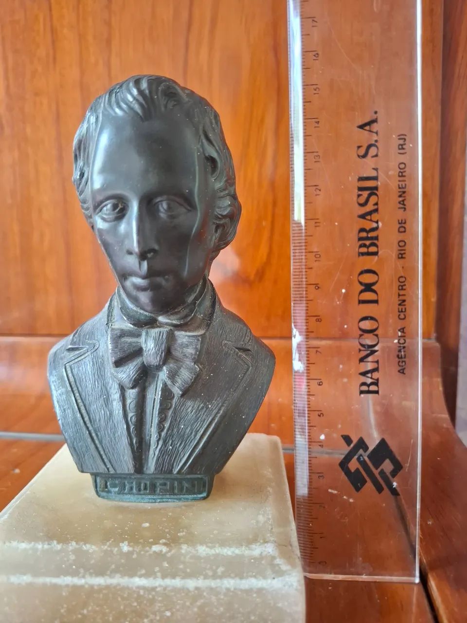 Busto de bronze chopin com base de mármore  - Foto 5