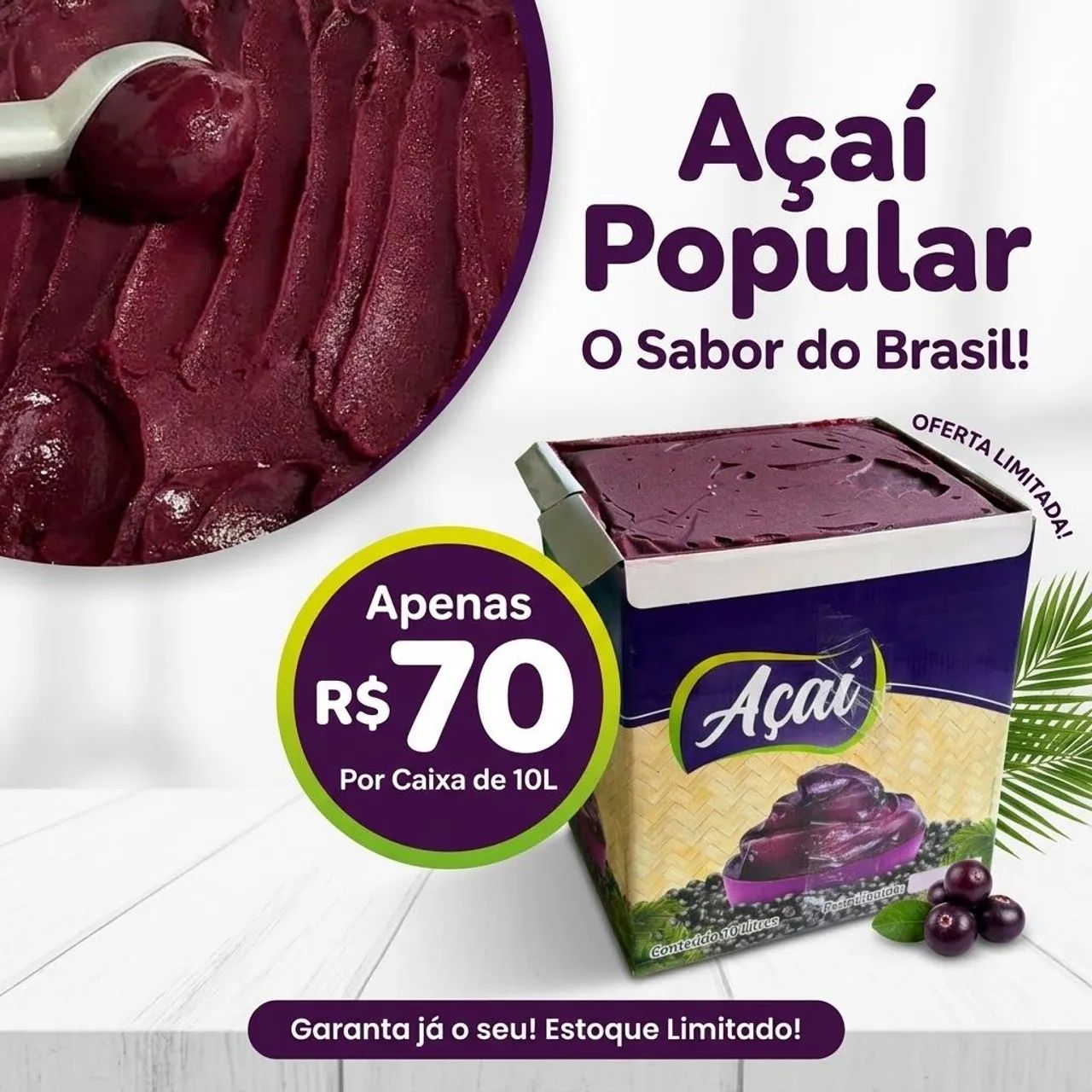 AÇAÍ 10 LITROS POPULAR 