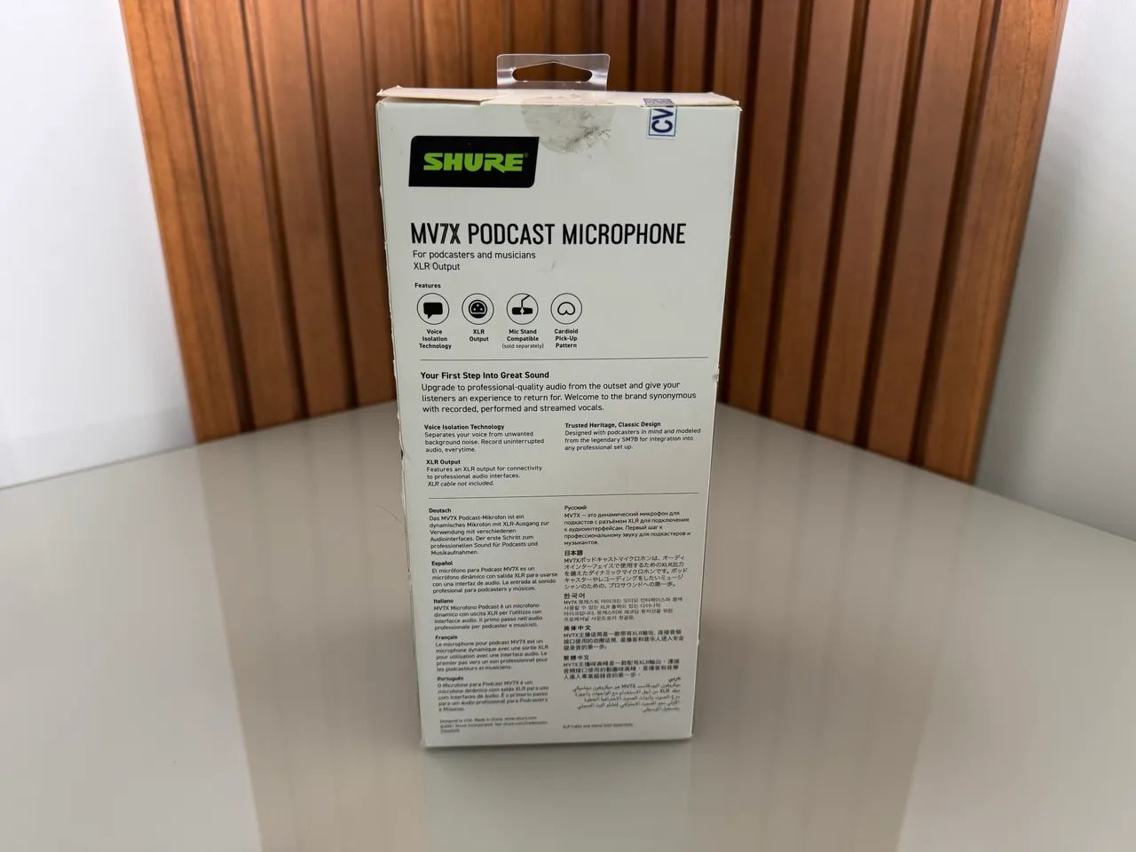 Microfone Shure MV7X (XLR Dinâmico) - Ideal para Podcast