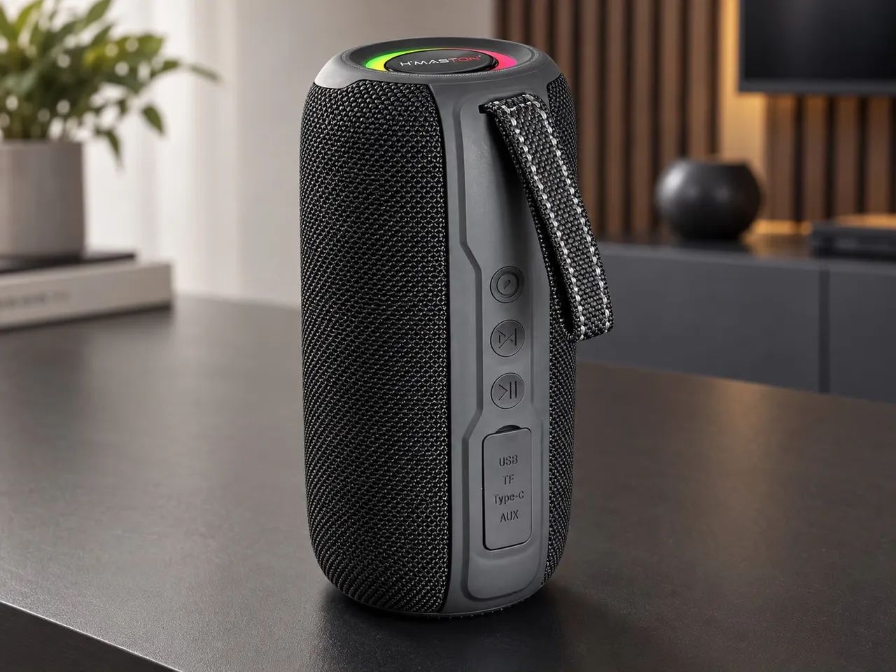 Caixa de Som Bluetooth H?Maston AM12 20W com RGB - Foto 4