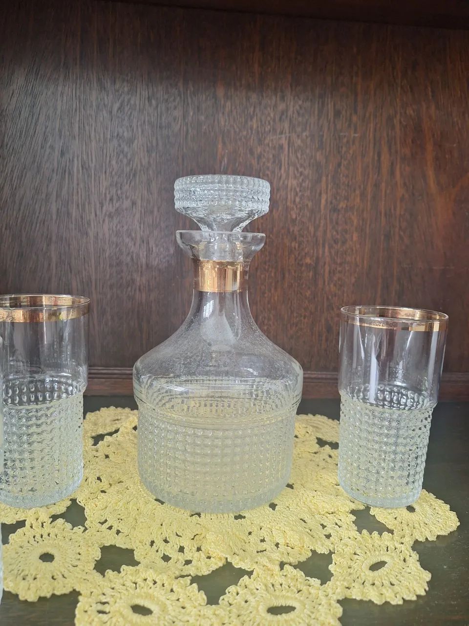 Garrafa para licor lapidada 