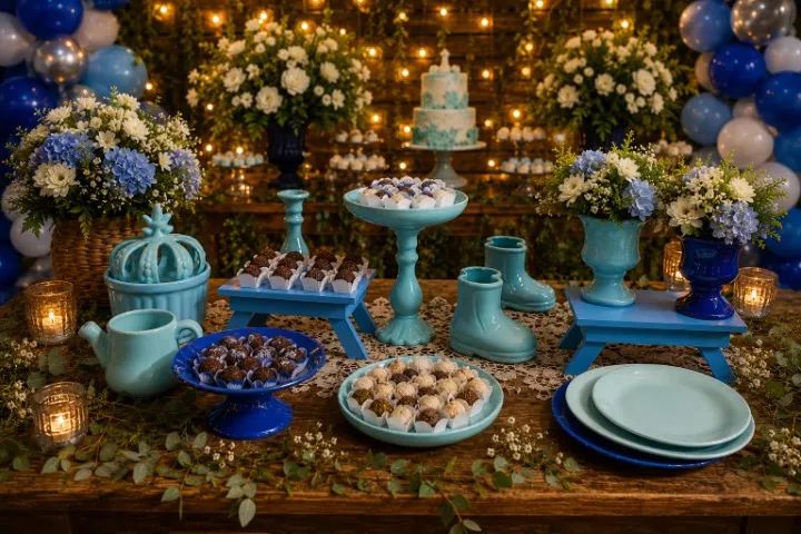 jogo de decoração de mesa de festas e eventos  pegue e monte alugue 