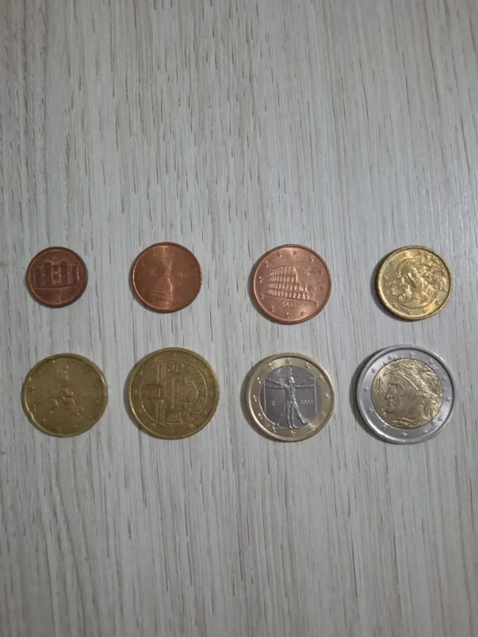 MOEDAS ITALIANA DE EURO DO 1º DIA DE CIRCULAÇÃO 01/01/2002 - Foto 2