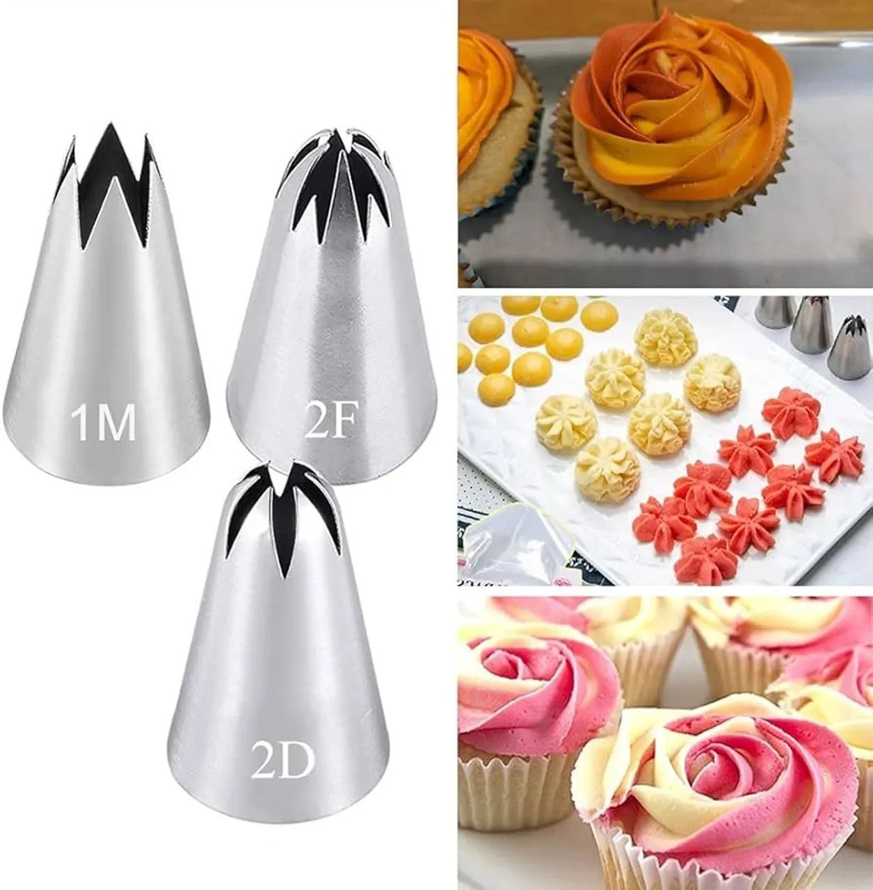 Kit 3 bicos de confeitar