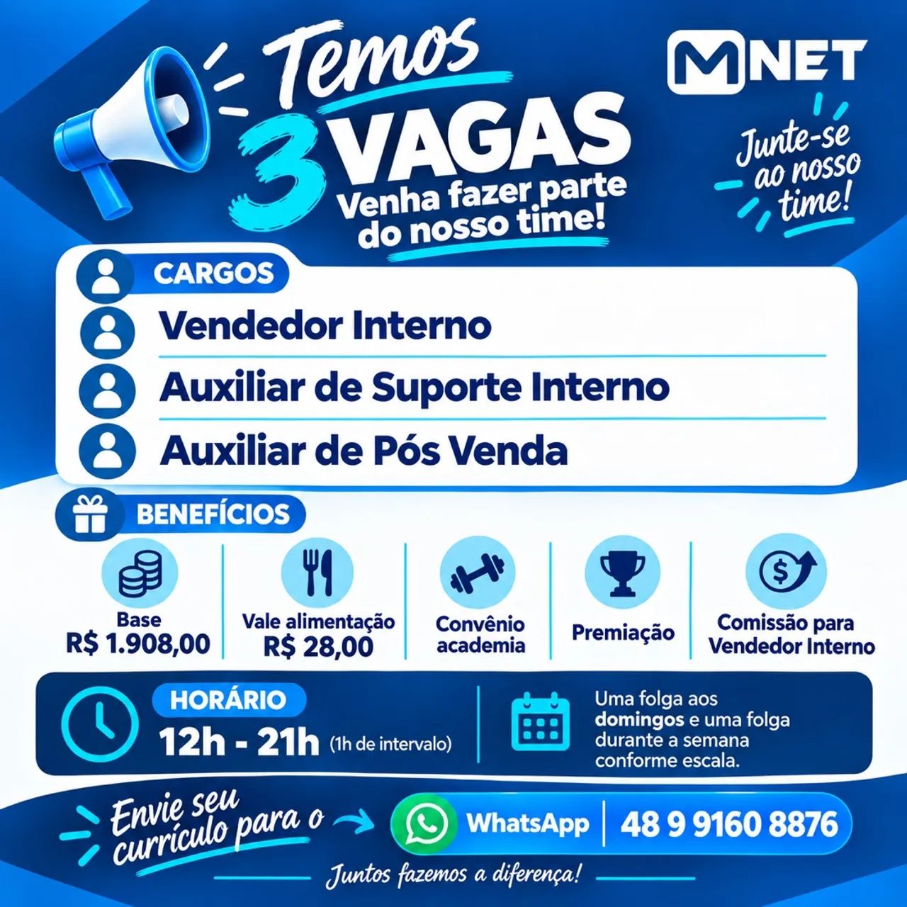 Há vagas! 