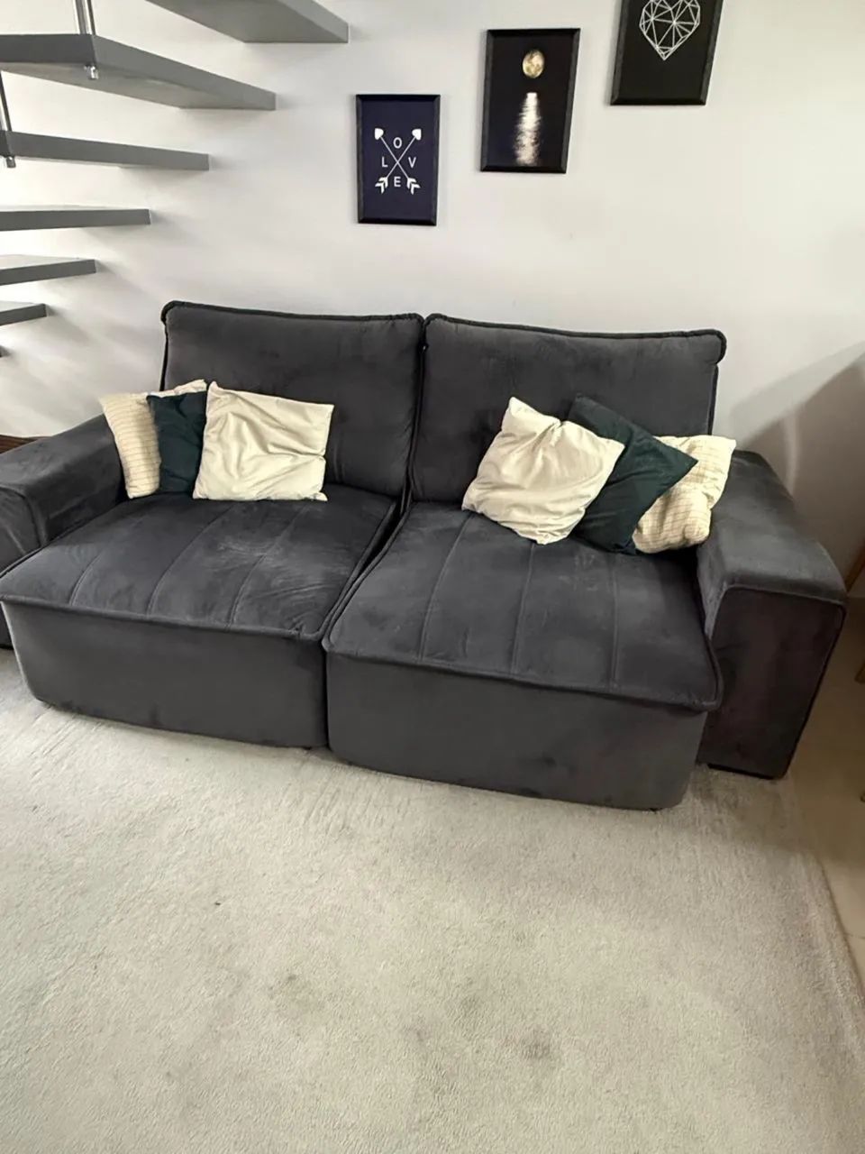 Vendo sofá retrátil reclinável 2,50  Perfeito estado  Por R$800,00 - Foto 2