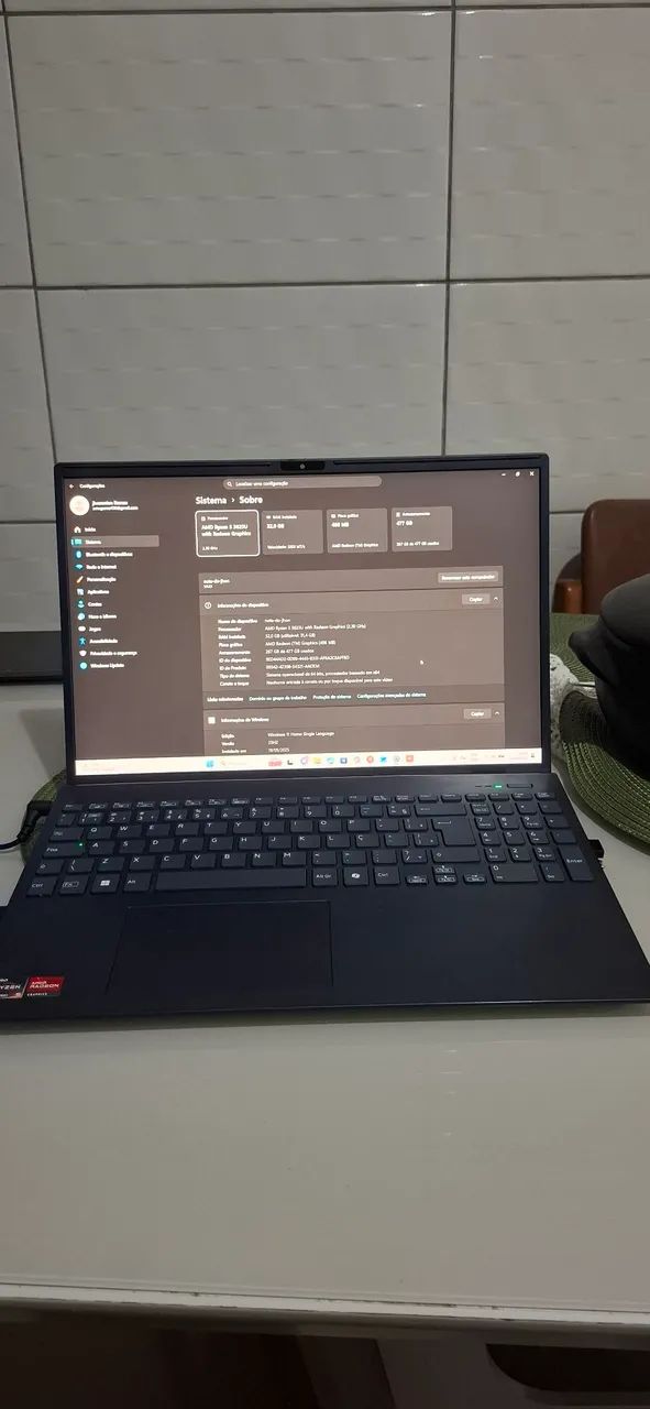 Notebook VAIO ryzen 5 5625U 32ram 512gb 