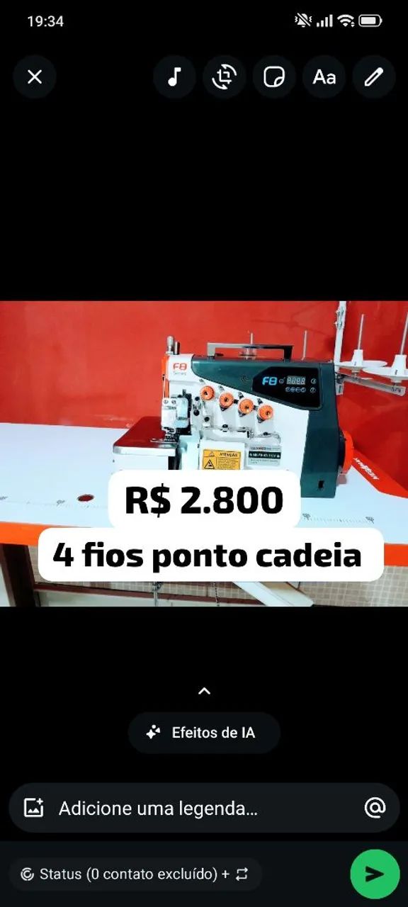 Overloque 4 fios ponto cadeia directv drive 