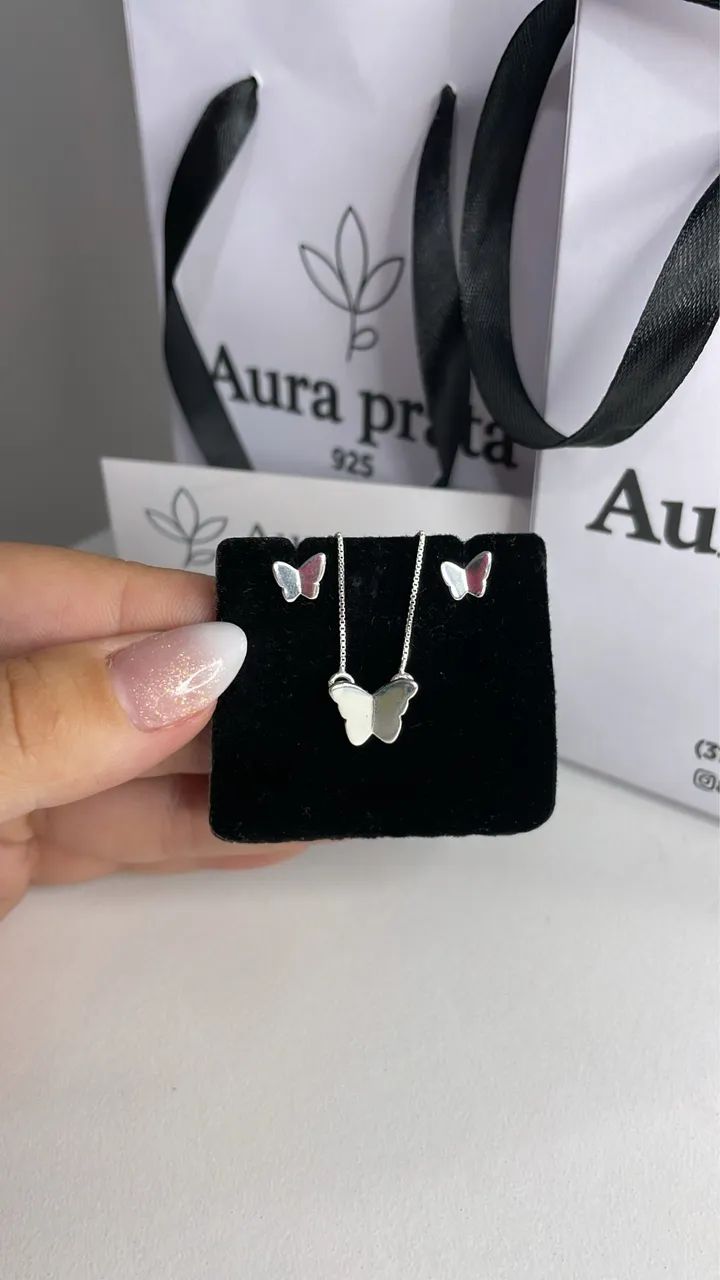 Conjunto prata 925 legítima 