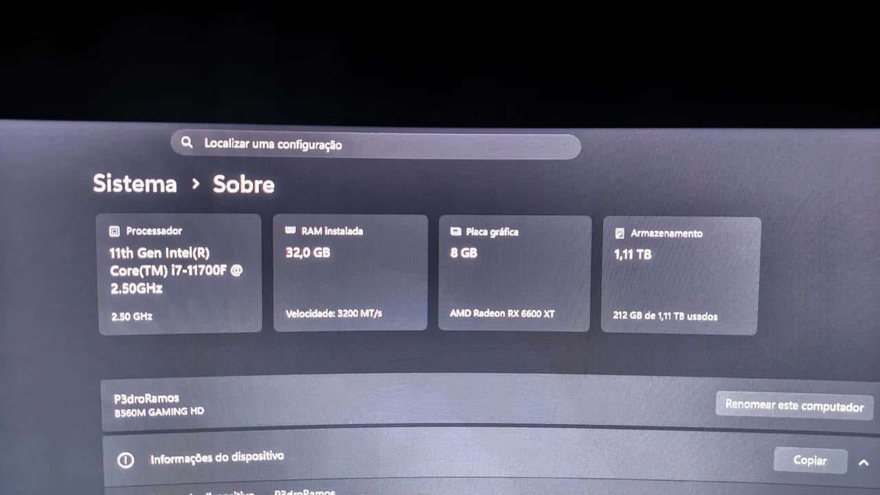 PC GAMER INTEL °I7 11700F RX 6600XT  - Foto 4