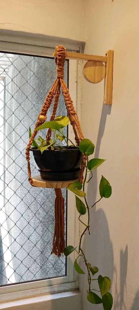 Suporte de plantas macramé  - Foto 2