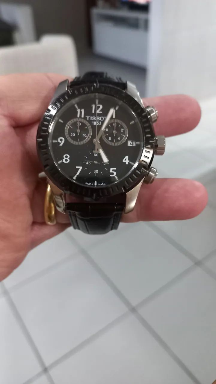 RELÓGIO (TISSOT) *V8* -MOSTRADOR PRETO-