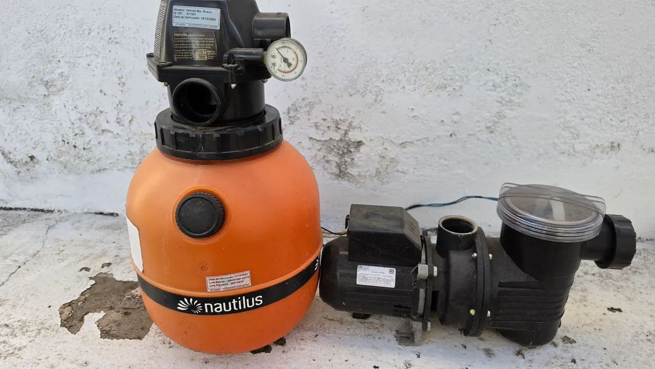 Filtro e bomba para piscina