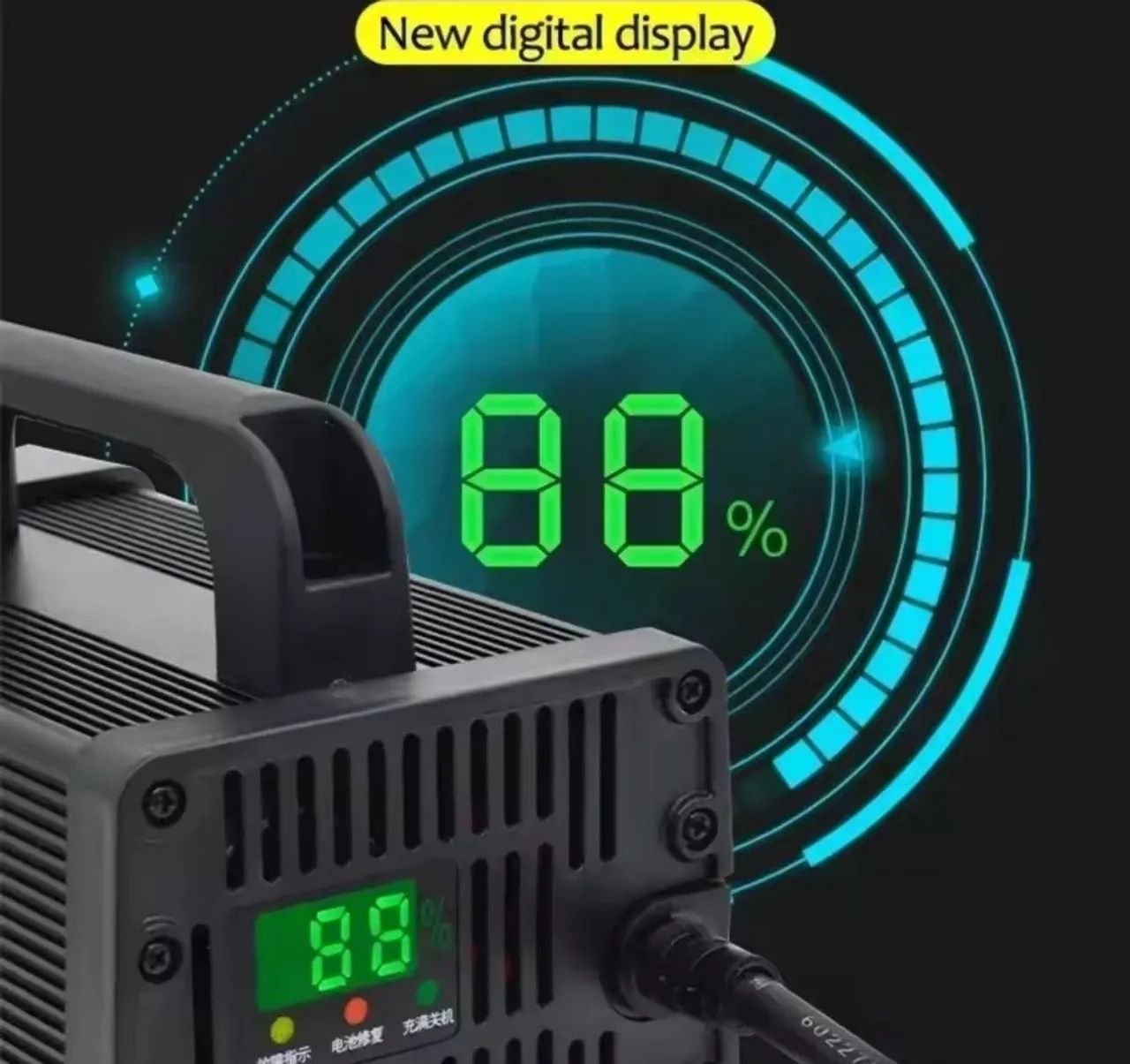 CARREGADOR MOTO ELETRICA LITIO 72V 15A - COM CABO DE SAIDA PARA WATTS 160S - Foto 3