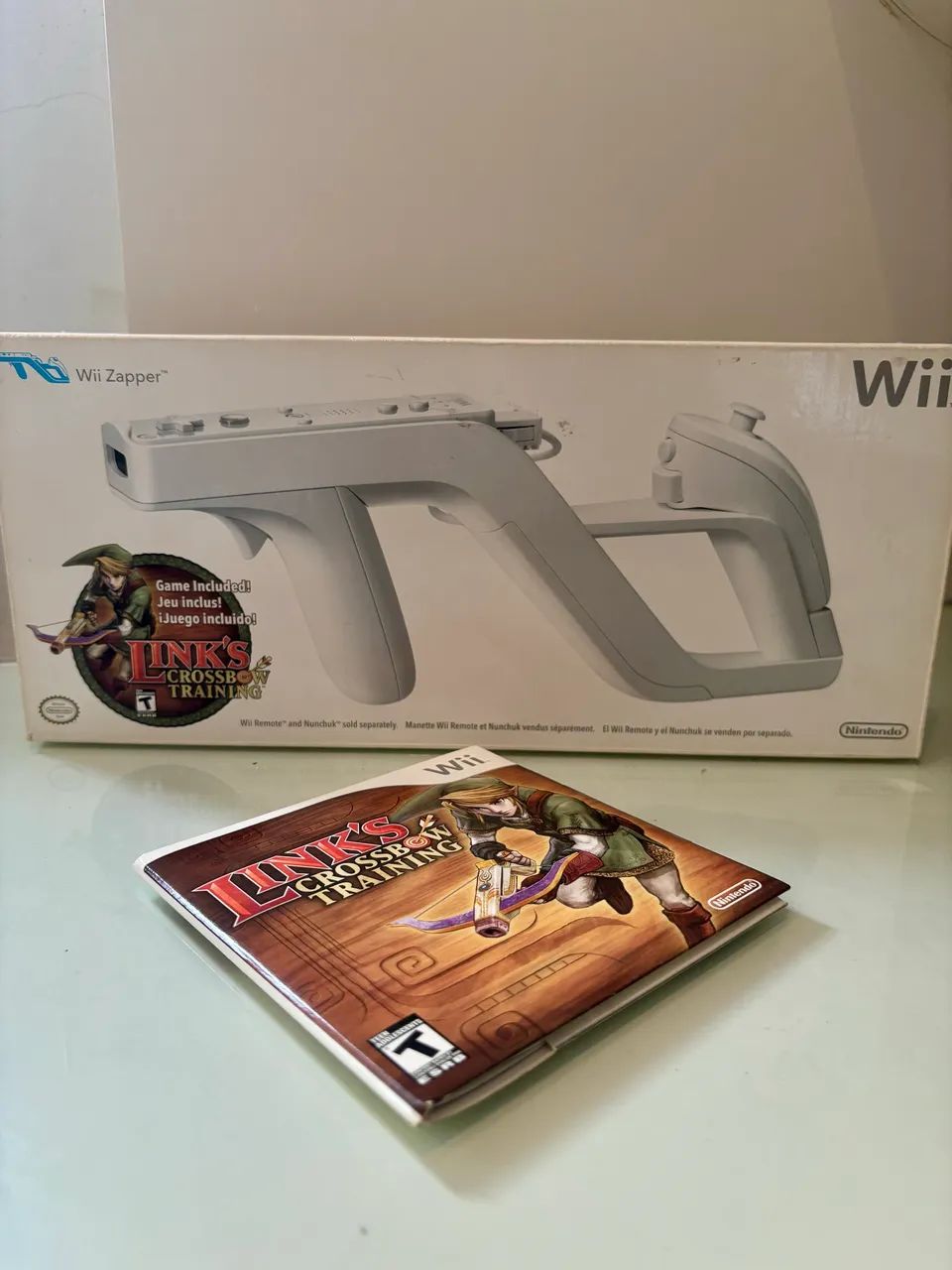 Wii Zapper Original Nintendo + Nunchuk + Link?s Crossbow Training