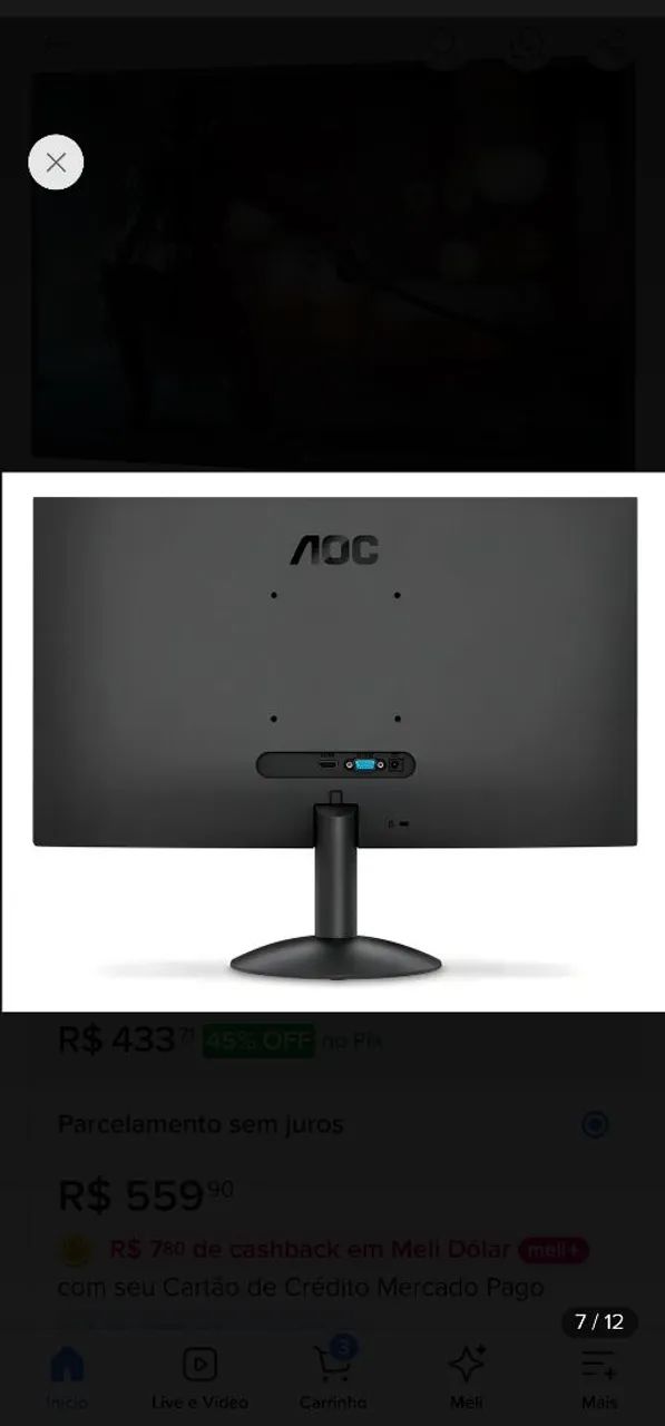 Monitor gamer Aoc Série B30 21.5'' Full Hd - Foto 3
