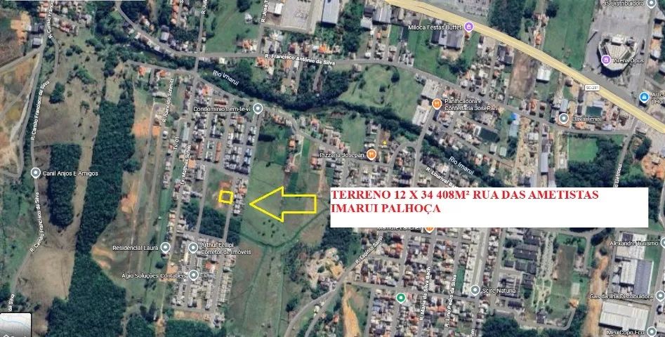 TERRENO Á VENDA EM EMARUI PALHOÇA