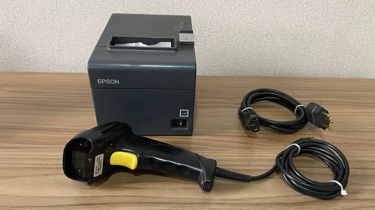 Impressora térmica Epson TM-T20 modelo M249A + Leitor de código de barras C3Tech LB-50 BK - Foto 2