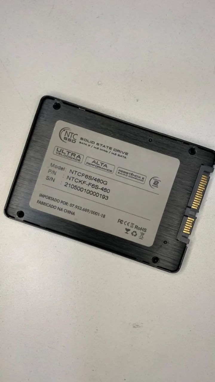 【ほぼ新品】内蔵SSD 480GB ① SSD SATA NTC 480GB - Armazenamento - Jardim São Dimas, São José