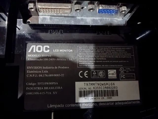Monitor 19 pol AOC 931Fwz - Foto 3