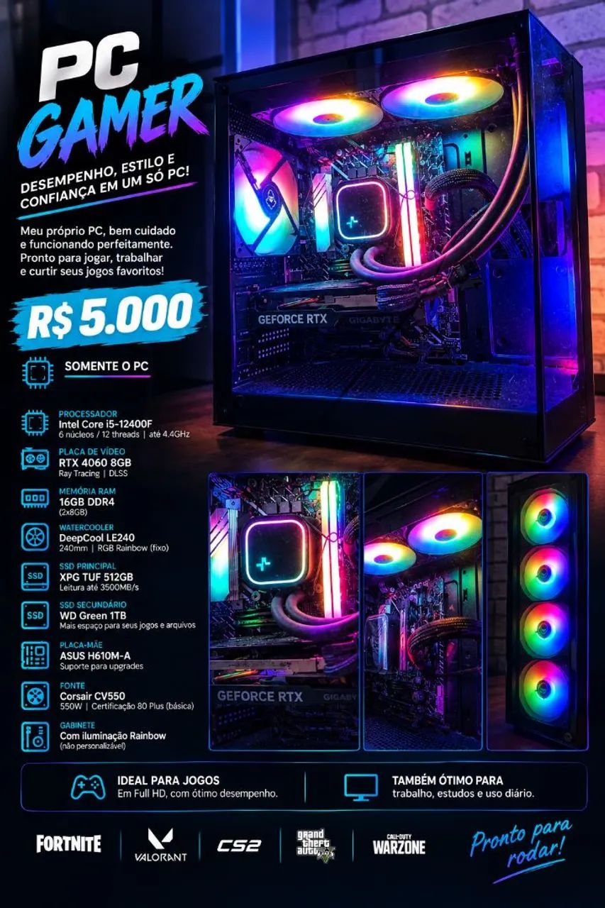 Computador pc gamer