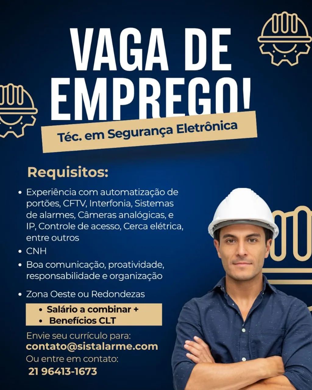 Técnico CFTV Portão eletrônico 