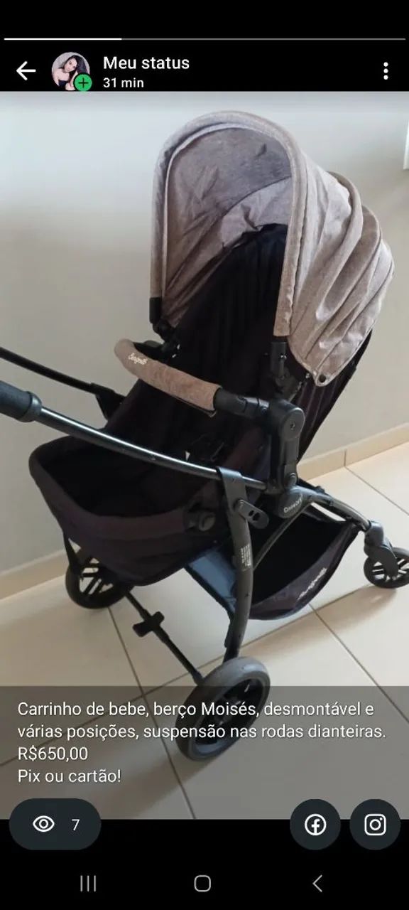 Carrinho de Bebê, Berço e Moisés Burigotto 