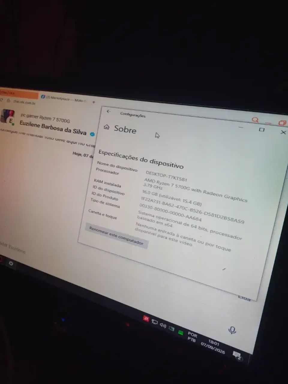 pc gamer ryzen 7 5700g - Foto 3