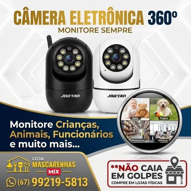 Câmera de Segurança Interna 360° Babá Eletronica Cod: 0148