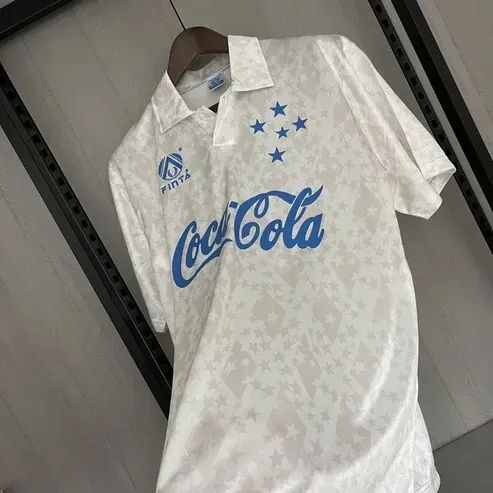Camisa Cruzeiro Coca Cola 1993 - Branca - Foto 2
