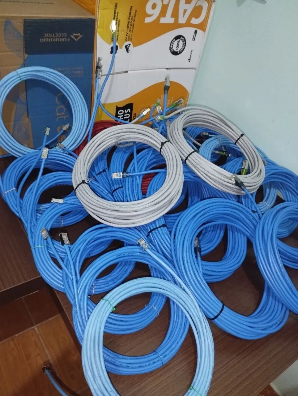 CABO DE REDE INTERNET CAT6 CAT5E2 3 5 10 15 20 25 30 35 40 METROS CAT.6 LAN UTP RJ45 - Foto 3