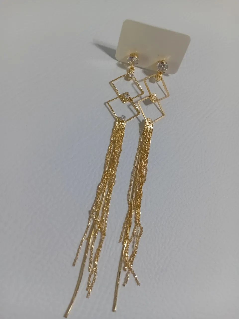 Brincos Longos com Strass  - Foto 2
