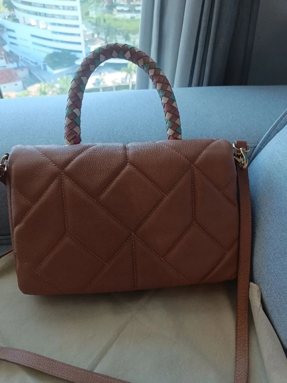 Bolsa Luiza Barcelos original couro legítimo  - Foto 3