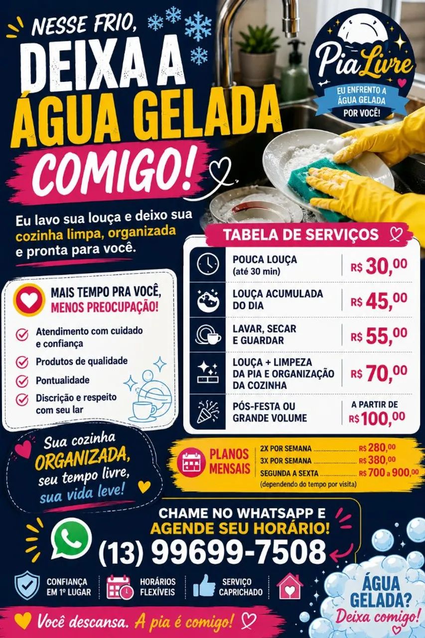 Serviço de Lavagem de Louças em Domicílio