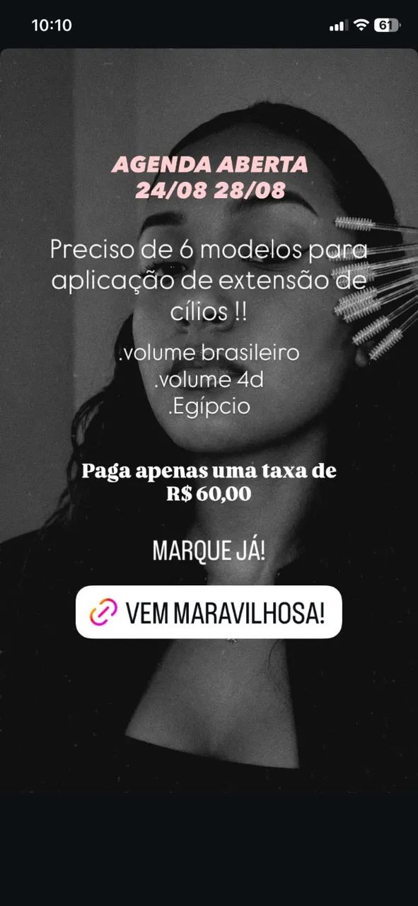 Extensão de Cílios e Designer de Sobrancelhas