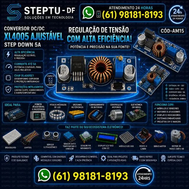 Conversor Dc/dc -5a Xl4005 Adjustable Step Down Arduino Robotica COD-AM15 
