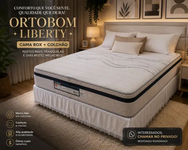Cama Box Queen Size com Colchão