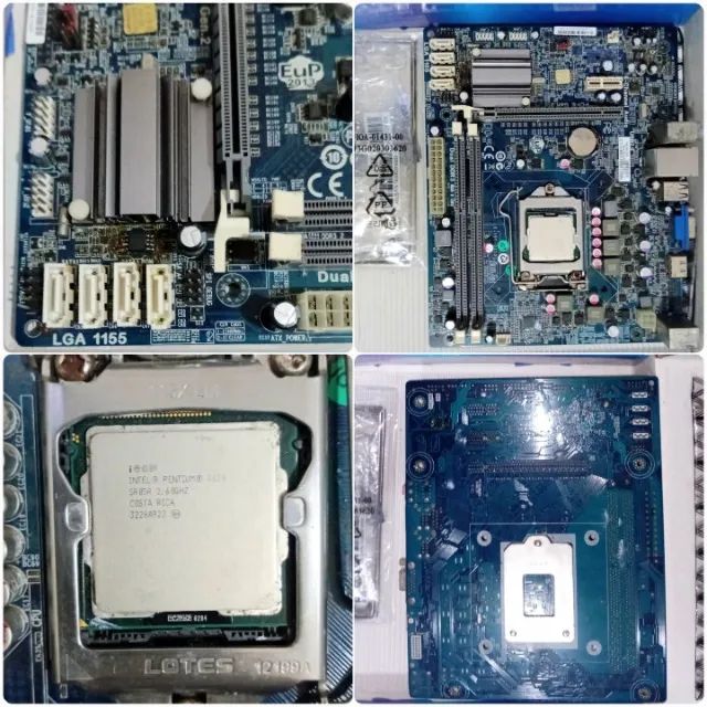 Placa-mãe ECS H61H2-M2 e Processador Pentium G620 Antigos  - Foto 2