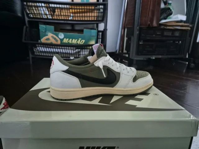 Travis Scott x Air Jordan 1 Low OG SP Medium Olive - Foto 4