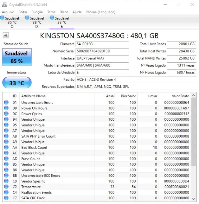 SSD KINGSTON 480GB TOP - Foto 2